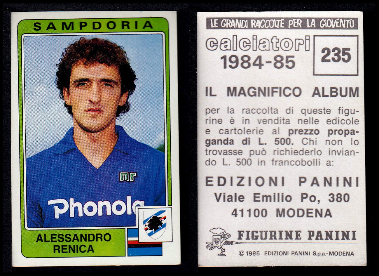 Figurine Panini - Calciatori 1984/85 - Mancolista SAMPDORIA