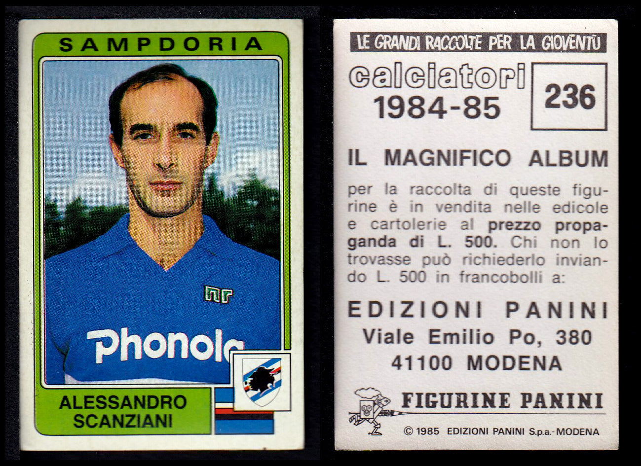 Figurine Panini - Calciatori 1984/85 - Mancolista SAMPDORIA