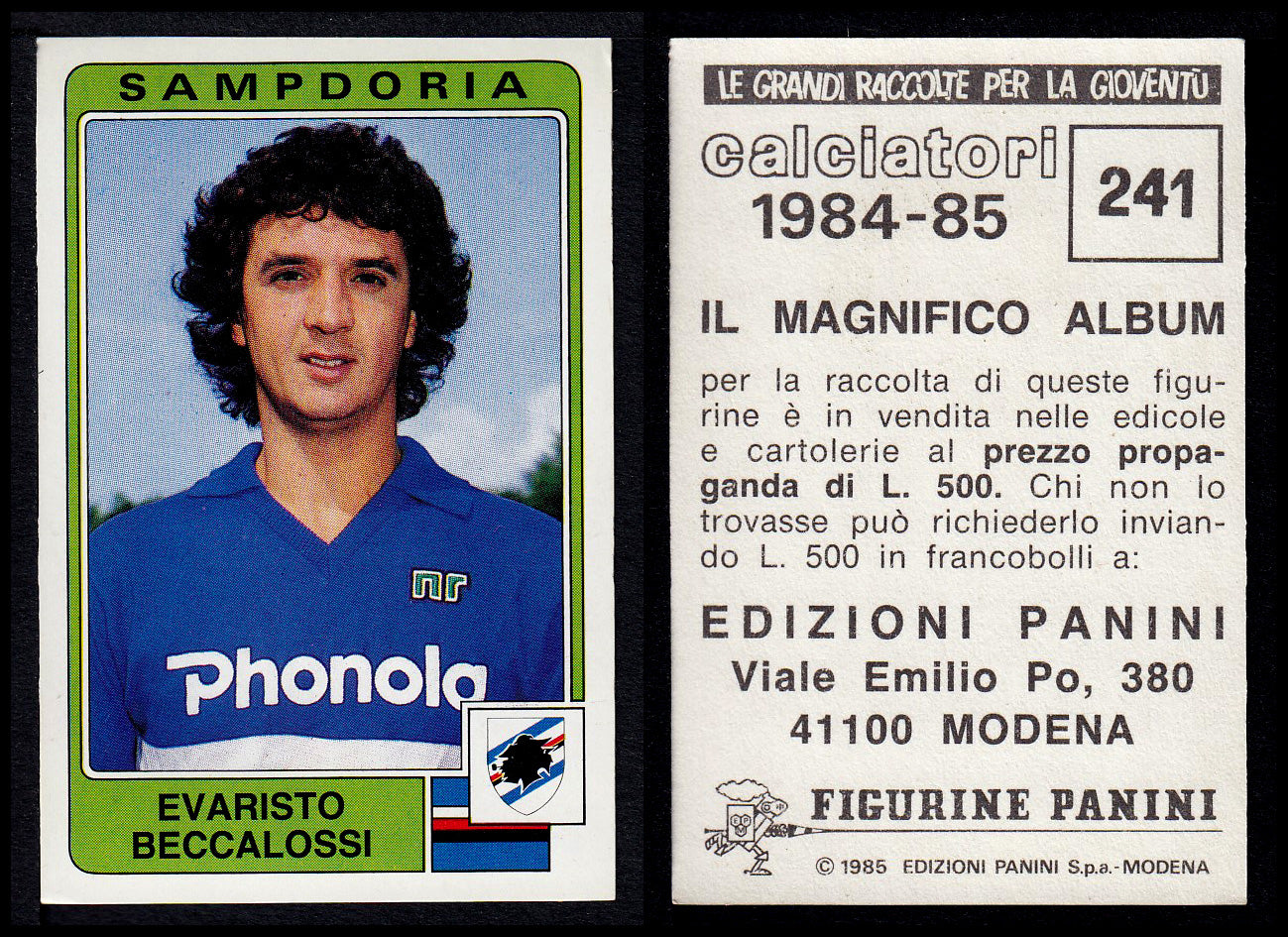 Figurine Panini - Calciatori 1984/85 - Mancolista SAMPDORIA
