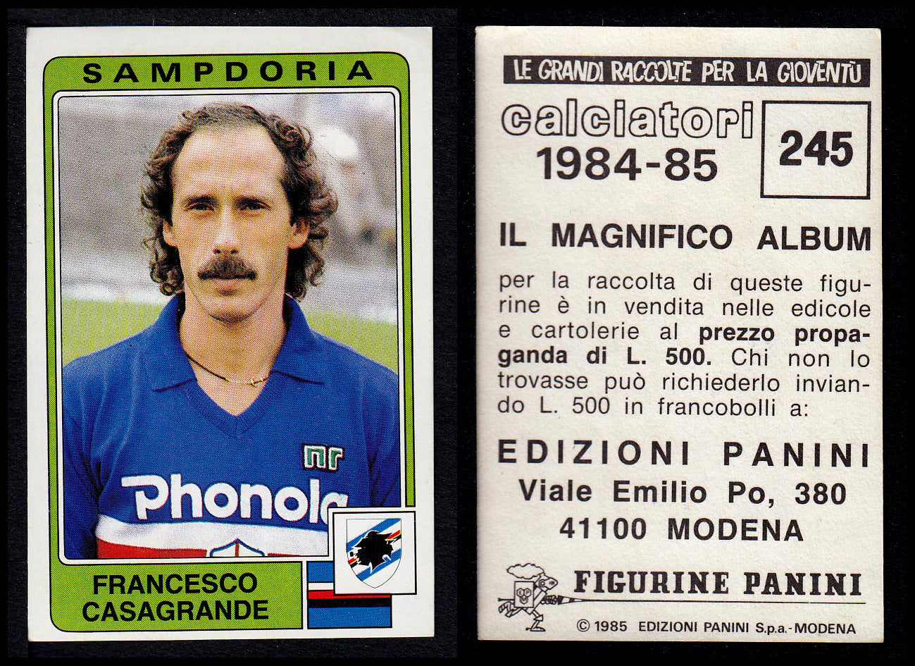 Figurine Panini - Calciatori 1984/85 - Mancolista SAMPDORIA