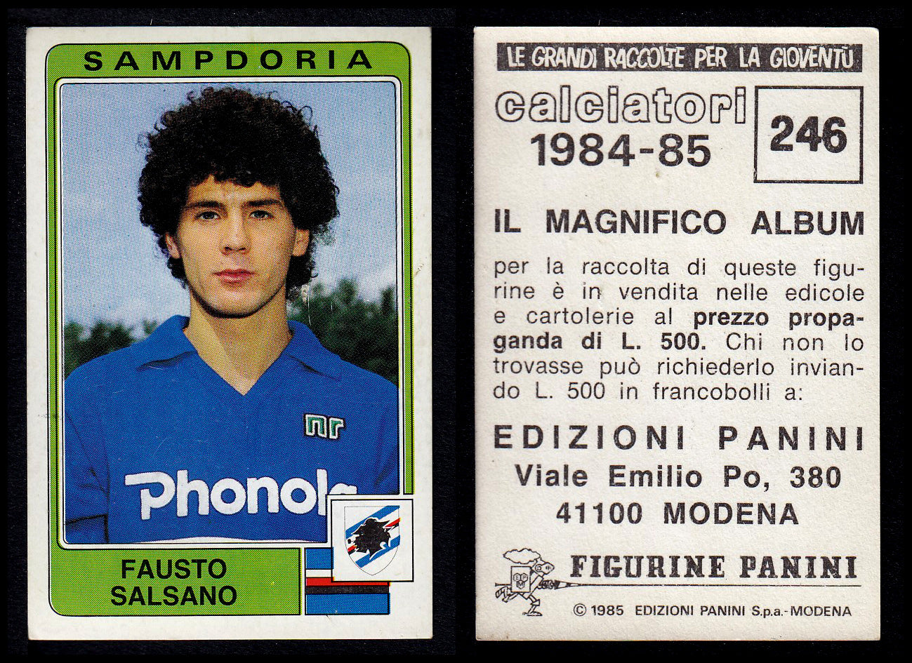 Figurine Panini - Calciatori 1984/85 - Mancolista SAMPDORIA