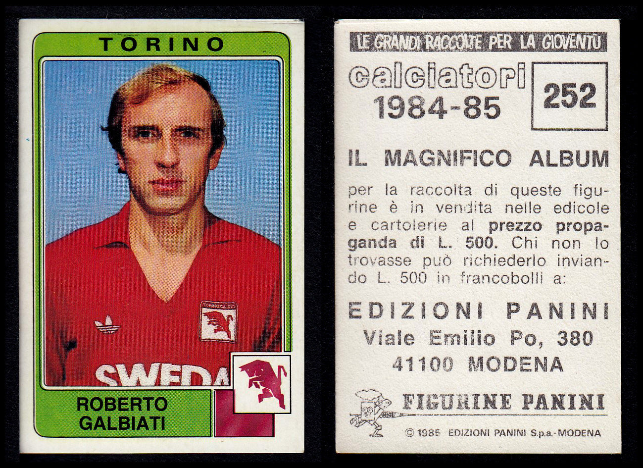 Figurine Panini - Calciatori 1984/85 - Mancolista TORINO