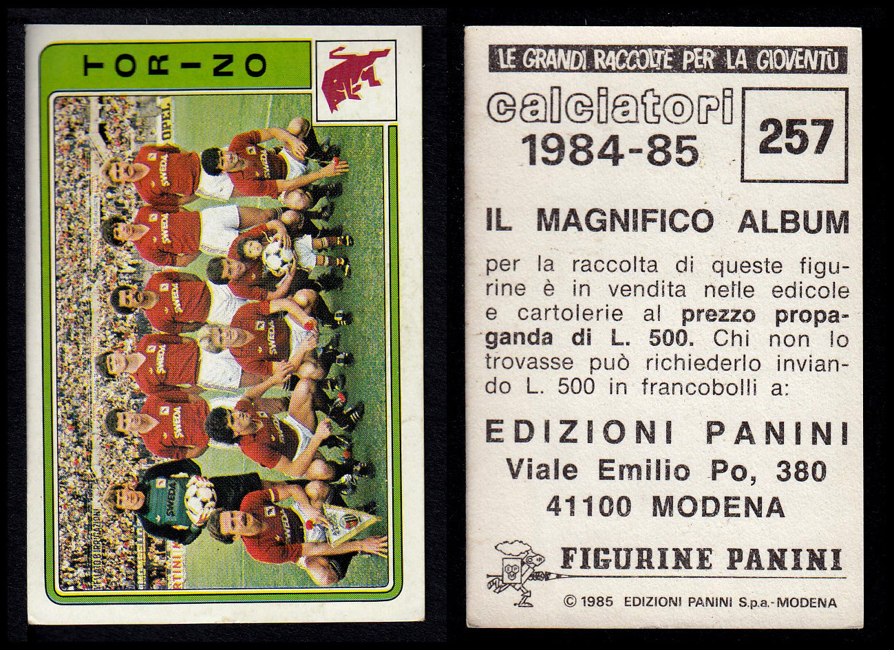 Figurine Panini - Calciatori 1984/85 - Mancolista TORINO