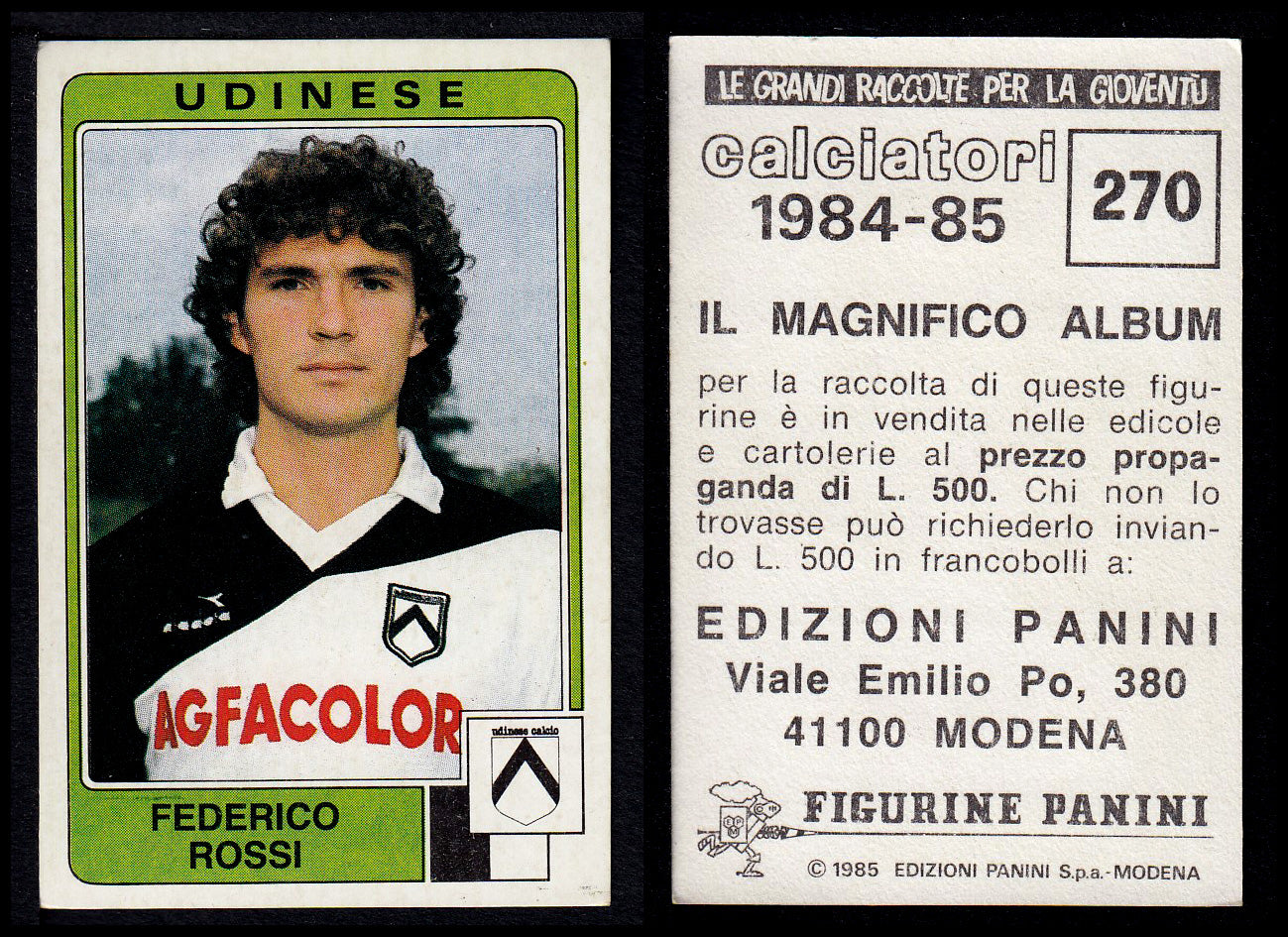 Figurine Panini - Calciatori 1984/85 - Mancolista UDINESE