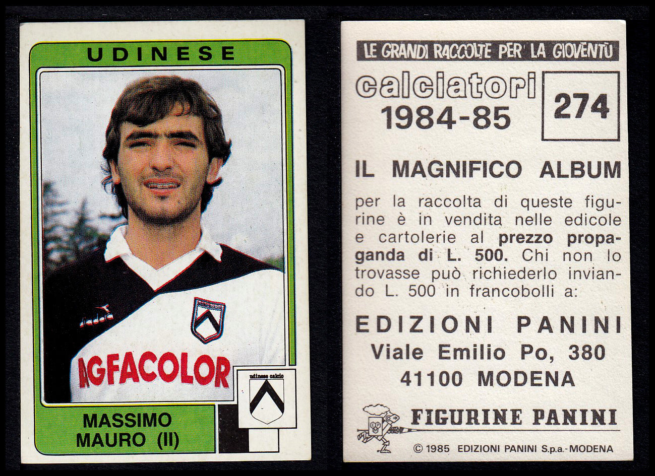 Figurine Panini - Calciatori 1984/85 - Mancolista UDINESE