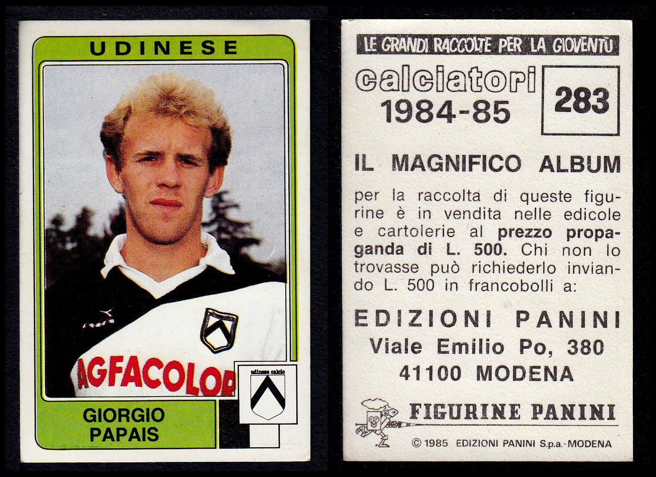Figurine Panini - Calciatori 1984/85 - Mancolista UDINESE