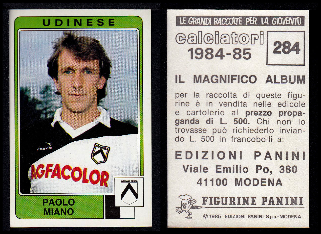 Figurine Panini - Calciatori 1984/85 - Mancolista UDINESE