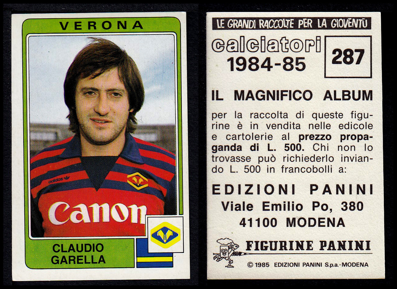 Figurine Panini - Calciatori 1984/85 - Mancolista VERONA