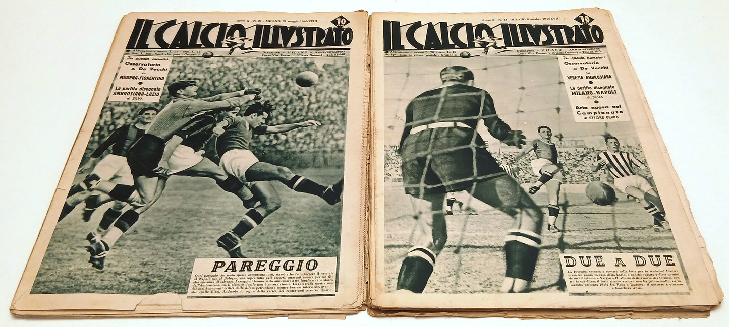 Il Calcio Illustrato Anno X 1940-XVII 1/53 quasi completa (manca n.25) - YFS292
