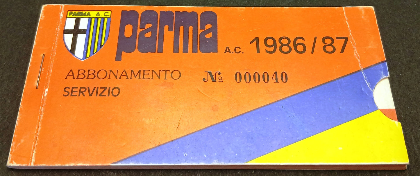 CV- Abbonamento tribuna numerata carnet 18 tagliandi Parma 1986/87 - RVSz156