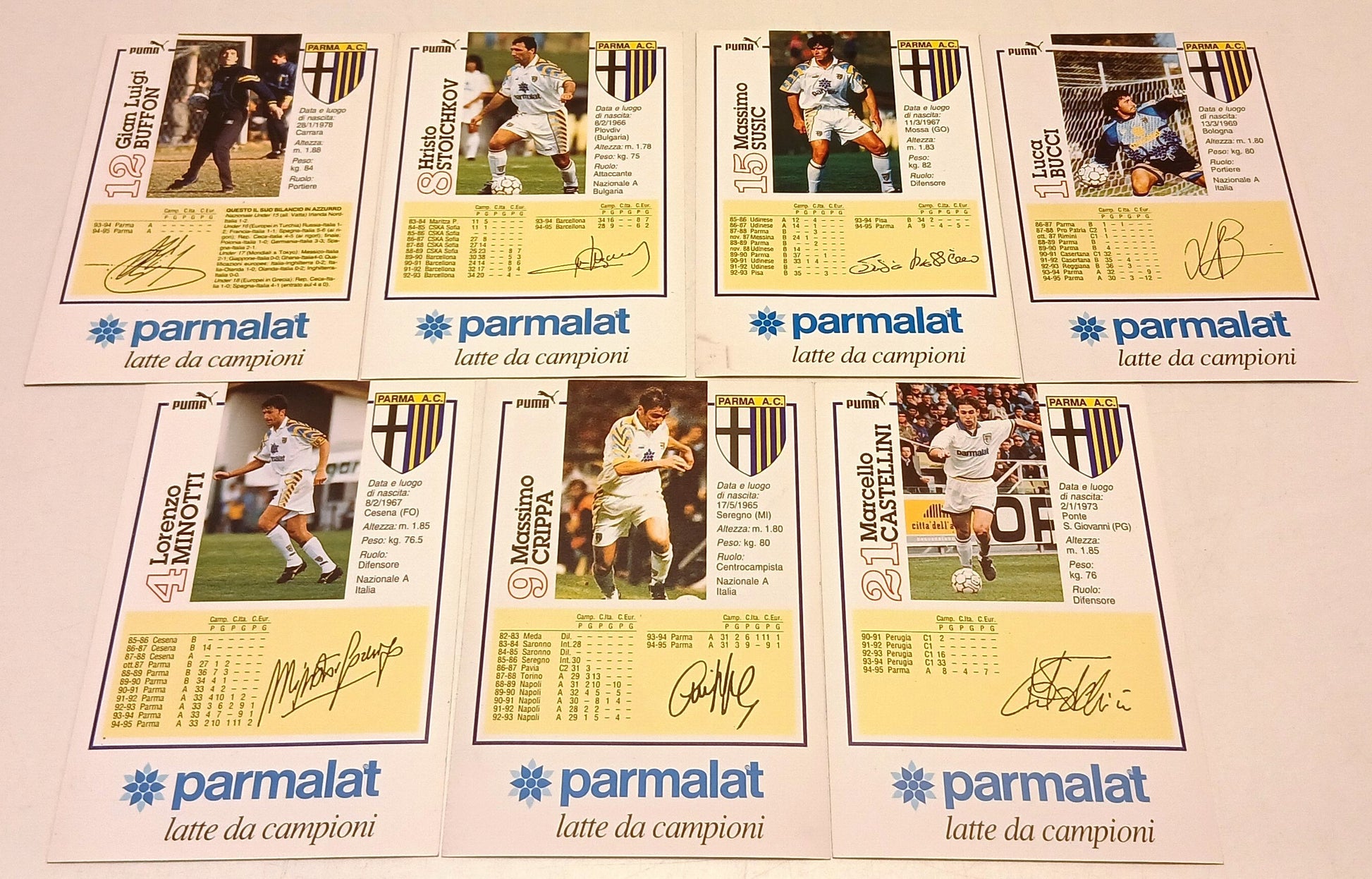 Lotto 15 cartoline Parma calcio Buffon Minotti Crippa Couto Cannavaro - RVSa501