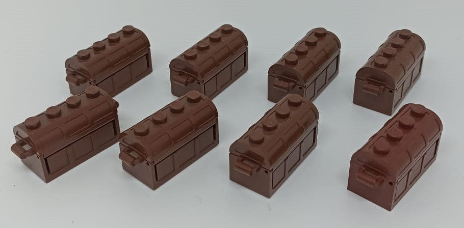 GG- LEGO ORIGINALI - CASSA TESORO PIRATI LOTTO 8 PZ. 45 MONETE 1 LINGOTTO - LGG4