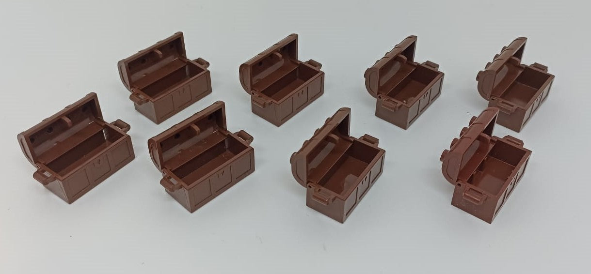 GG- LEGO ORIGINALI - CASSA TESORO PIRATI LOTTO 8 PZ. 45 MONETE 1 LINGOTTO - LGG4