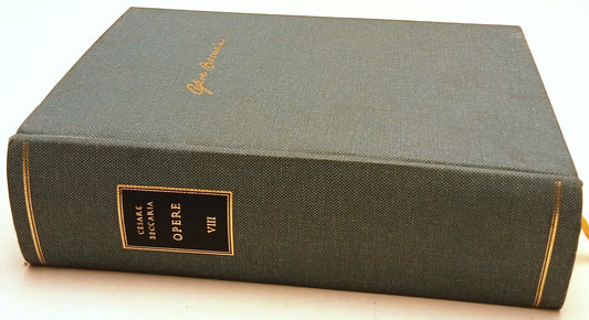 Opere volume VII Atti di Governo - Cesare Beccaria - Medio Banca- 1993-  ZFS220