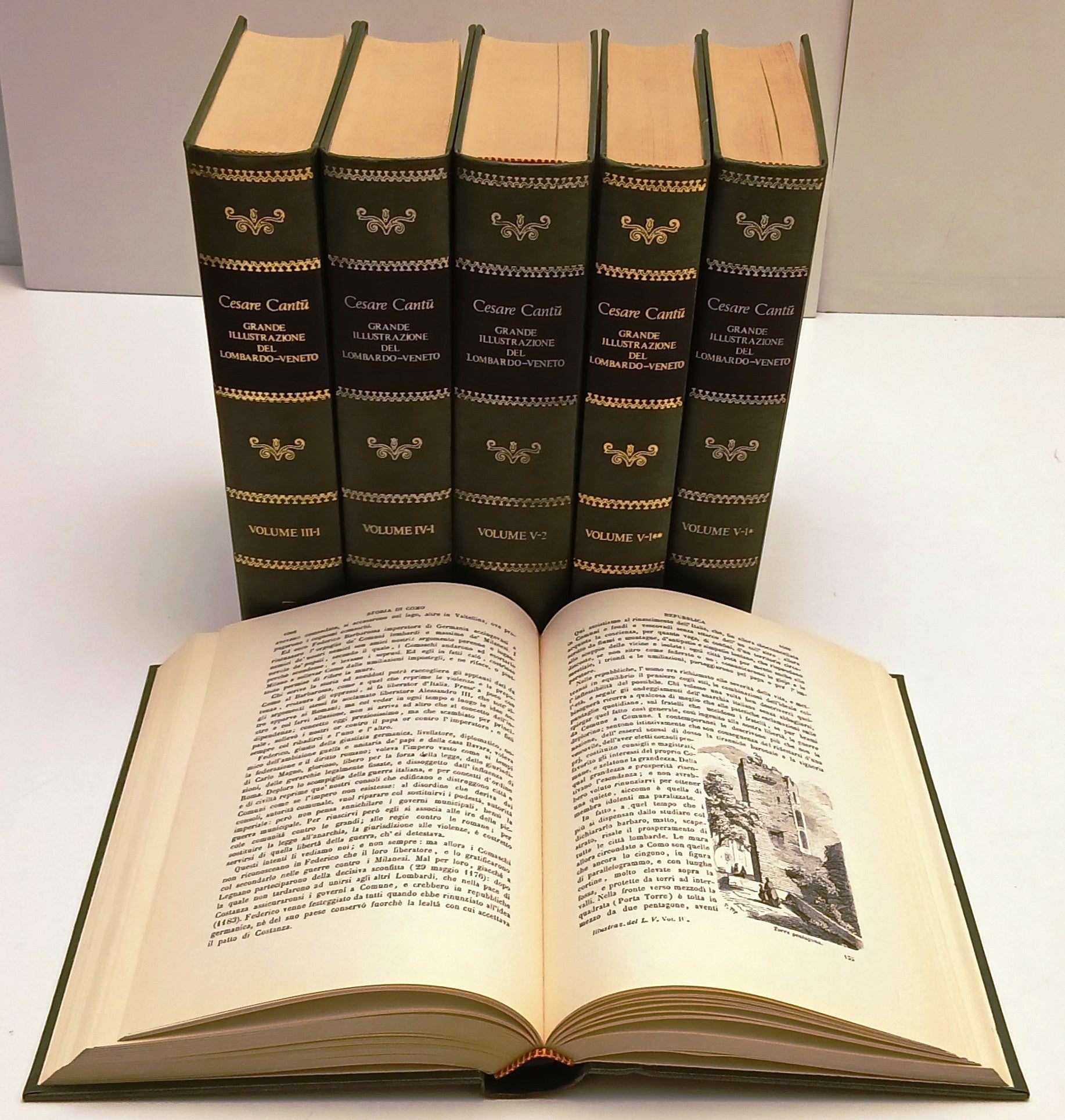 Grande illustrazione Lombardo-Veneto 6 vv. - Cesare Cantu'- Cisalpino-Goliardica