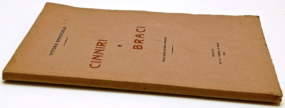 Cinniri e braci Versi parlata catanese - Vittorio Emmanuele - autografo - XFS141