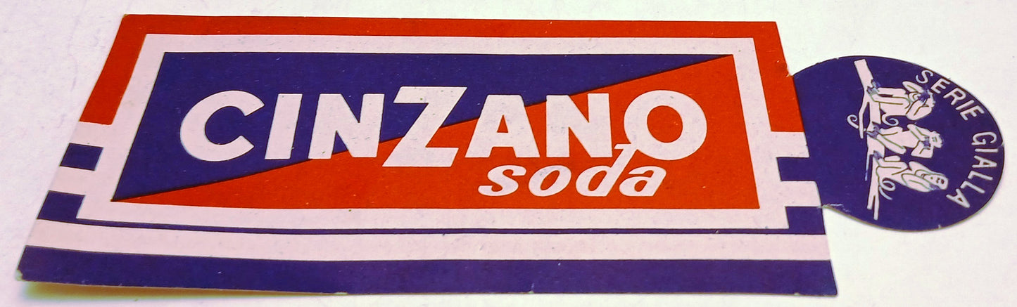 CV- Segnalibro pubblicitario CINZANO Soda Serie Gialla Life Savers Motta RVSa153