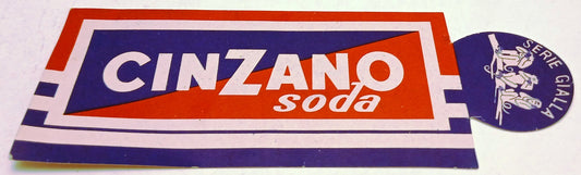 CV- Segnalibro pubblicitario CINZANO Soda Serie Gialla Life Savers Motta RVSa153