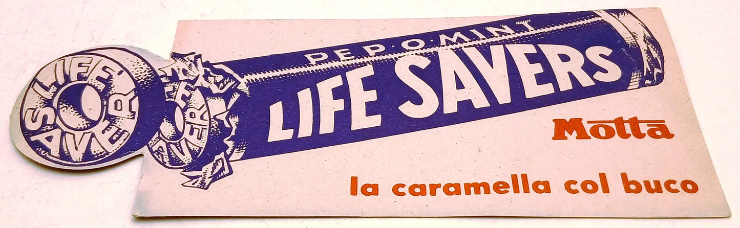 CV- Segnalibro pubblicitario CINZANO Soda Serie Gialla Life Savers Motta RVSa153