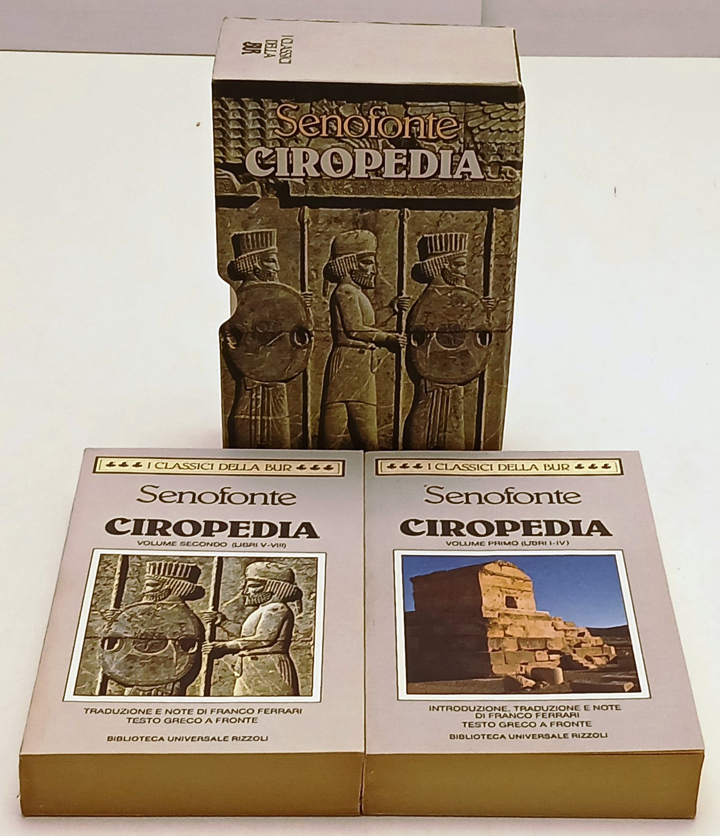 Ciropedia 2 volumi- Senofonte- Rizzoli Classici Bur- 1a ed.- greco a fronte- XFS