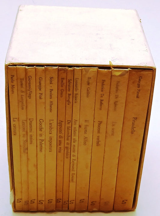 Cofanetto 12 volumi- Sciascia Verga - Omaggio Cassa Risparmio Sicilia- Sellerio- XFS