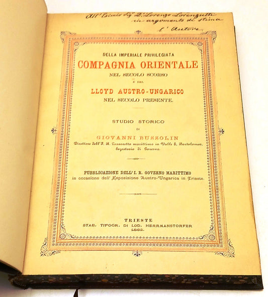 Compagnia Orientale Lloyd Austro-Ungarico - Giovanni Bussolin - 1882 - ZFS236