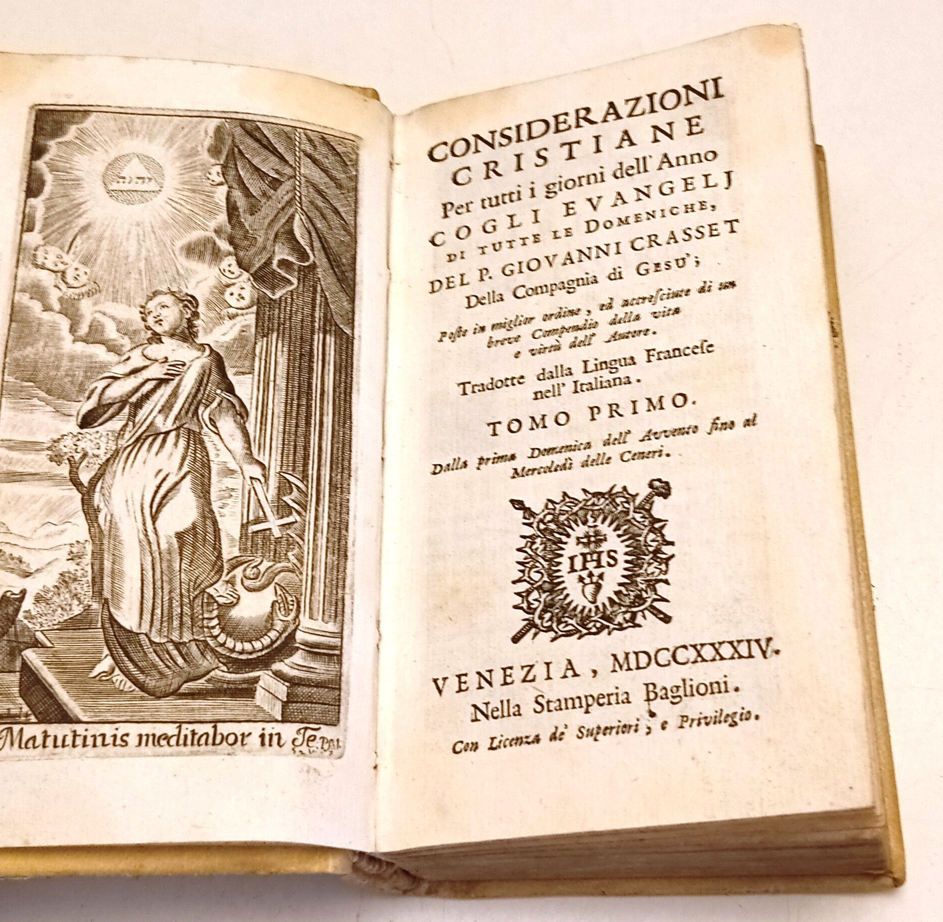 Considerazioni cristiane Tomi 1/4 settecentina - Crasset - Balgioni- 1734- XFS40
