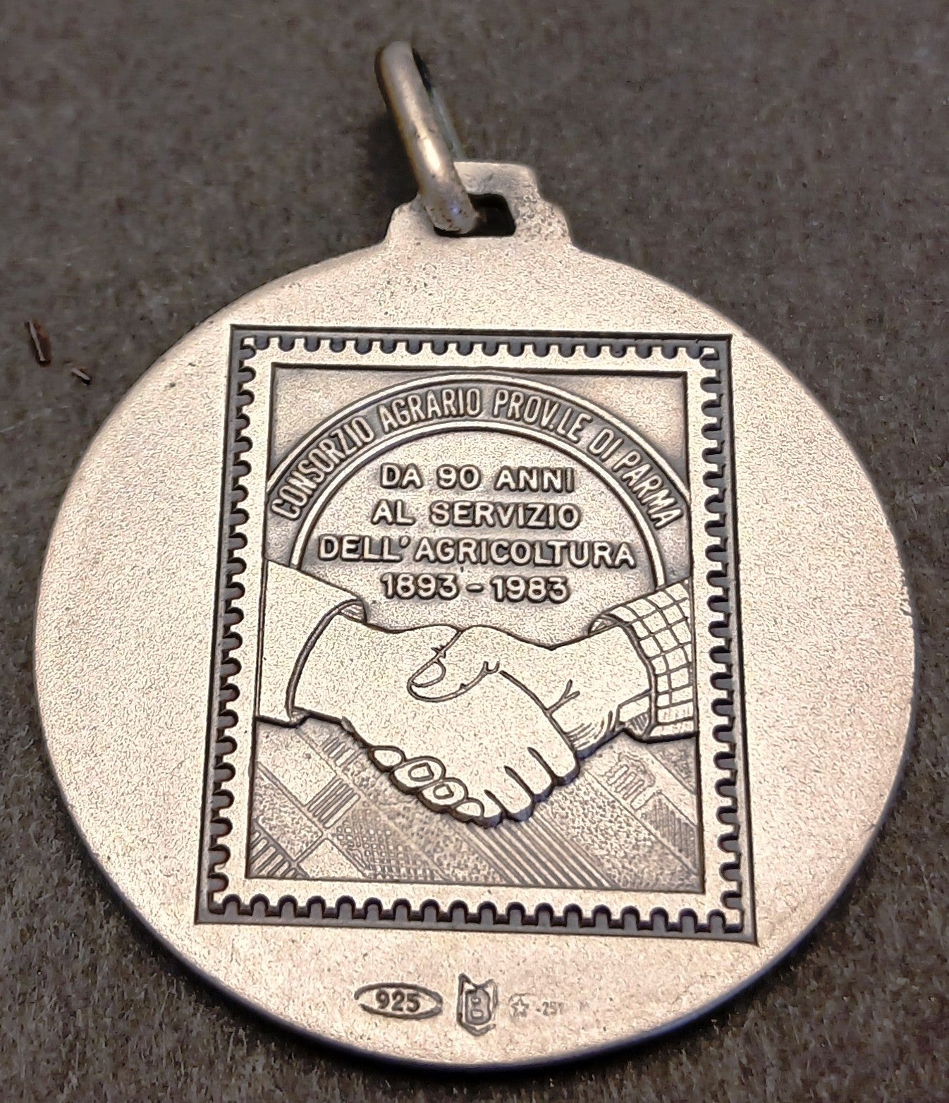 CB- Medaglia Consorzio Agrario Provinciale di Parma 1893-1983 - argento- GTTS261