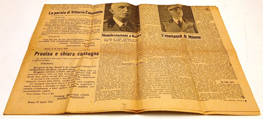 Corriere della Sera 1943 Dimissioni Mussolini Badoglio Capo Governo - RVSa969