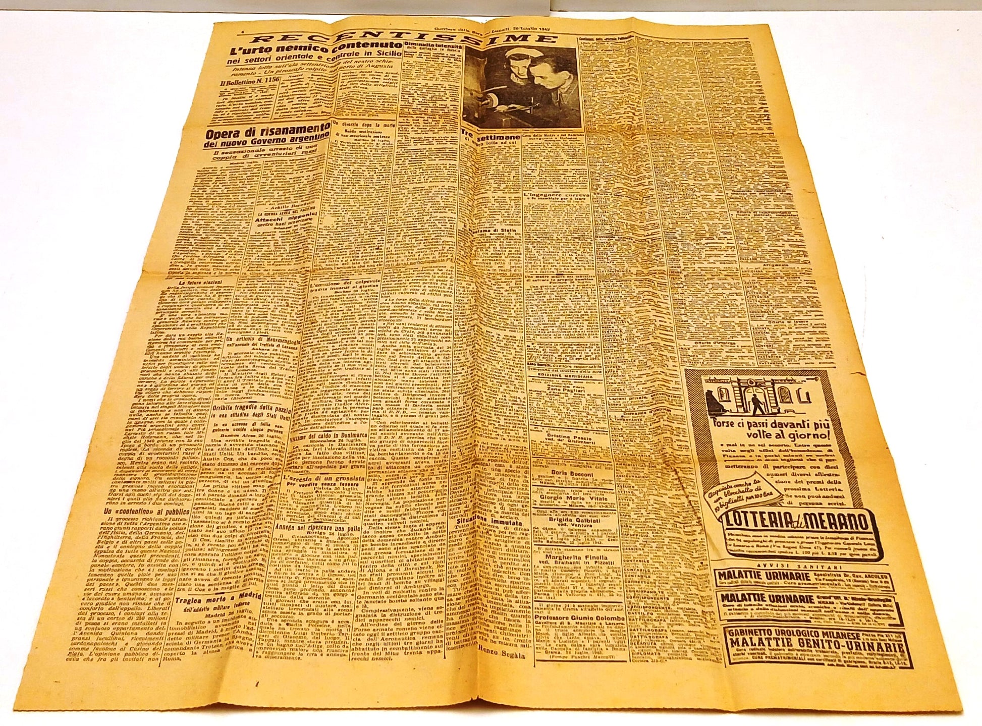 Corriere della Sera 1943 Dimissioni Mussolini Badoglio Capo Governo - RVSa969