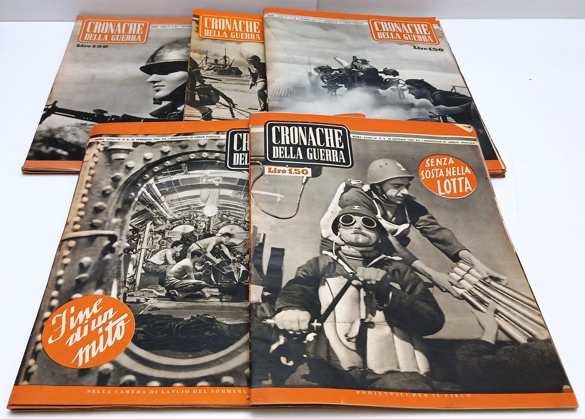 Rivista Cronache della Guerra Anno IV numeri 1/30+32/38+40/52 1942 - YFS286