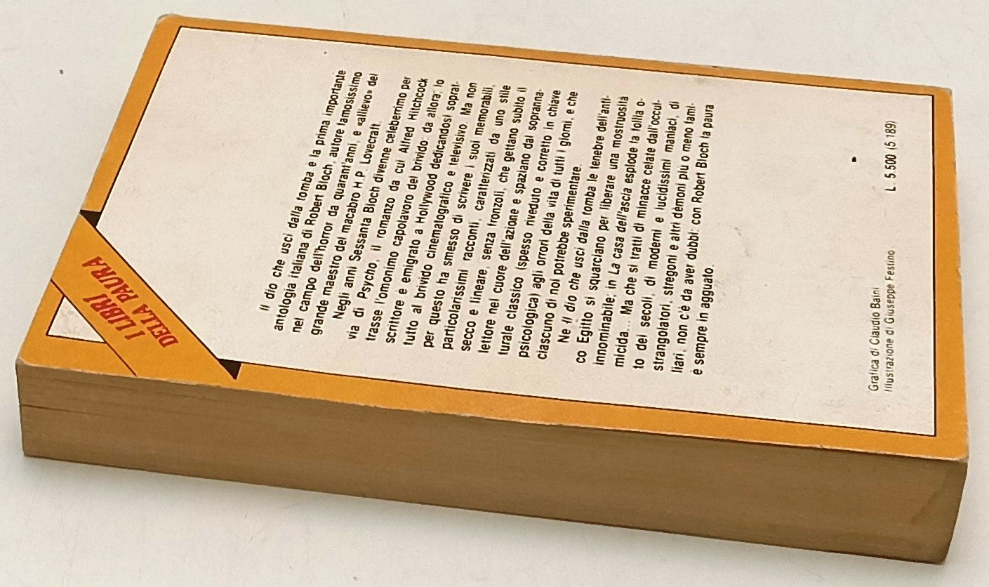 LG- IL DIO CHE USCI' DALLA TOMBA - ROBERT BLOCH- SIAD- LIBRI PAURA-- 1979- B- XFS