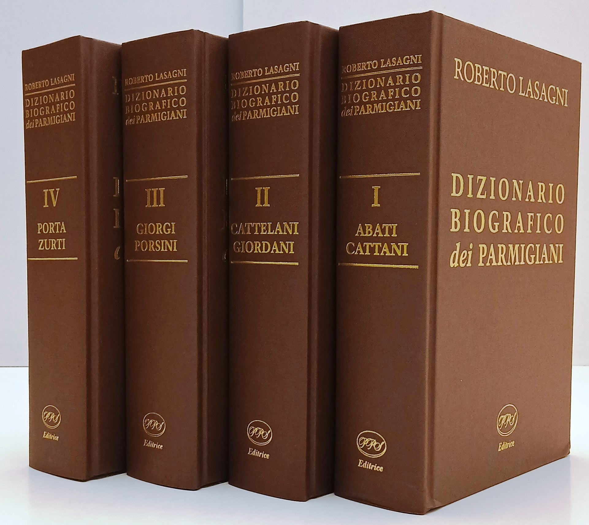 LZ- DIZIONARIO BIOGRAFICO DEI PARMIGIANI 4 VOLUMI - LASAGNI- PPS--- 1999- C- WPR