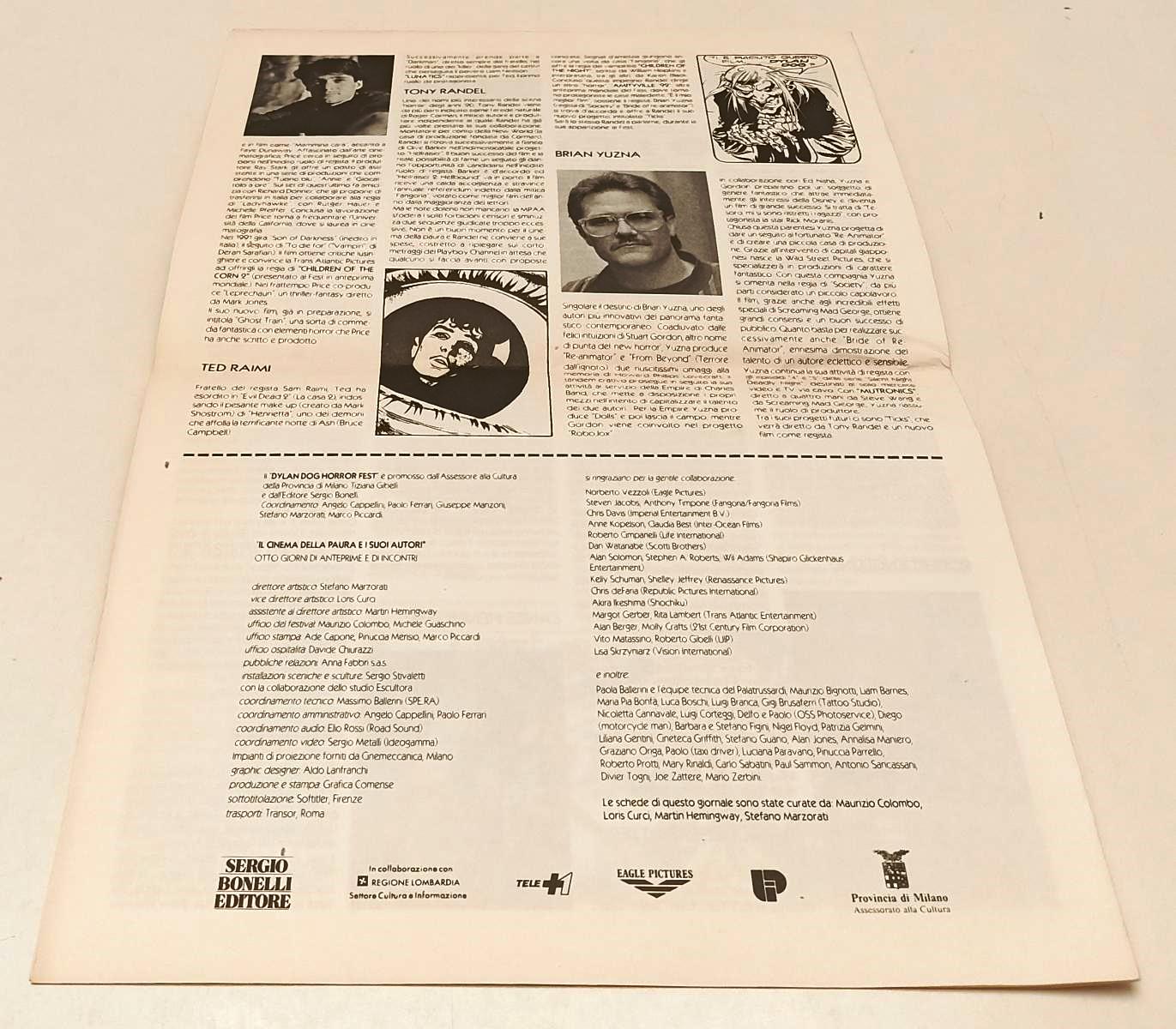 FB- DYLAN DOG HORROR FEST NEWS 23/30 MAGGIO 1992 PALATRUSSARDI MILANO - RVSa447