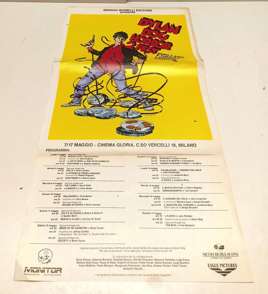FB- POSTER LOCANDINA DYLAN DOG HORROR 2 FEST 1990- CINEMA GLORIA MILANO- RVSa445