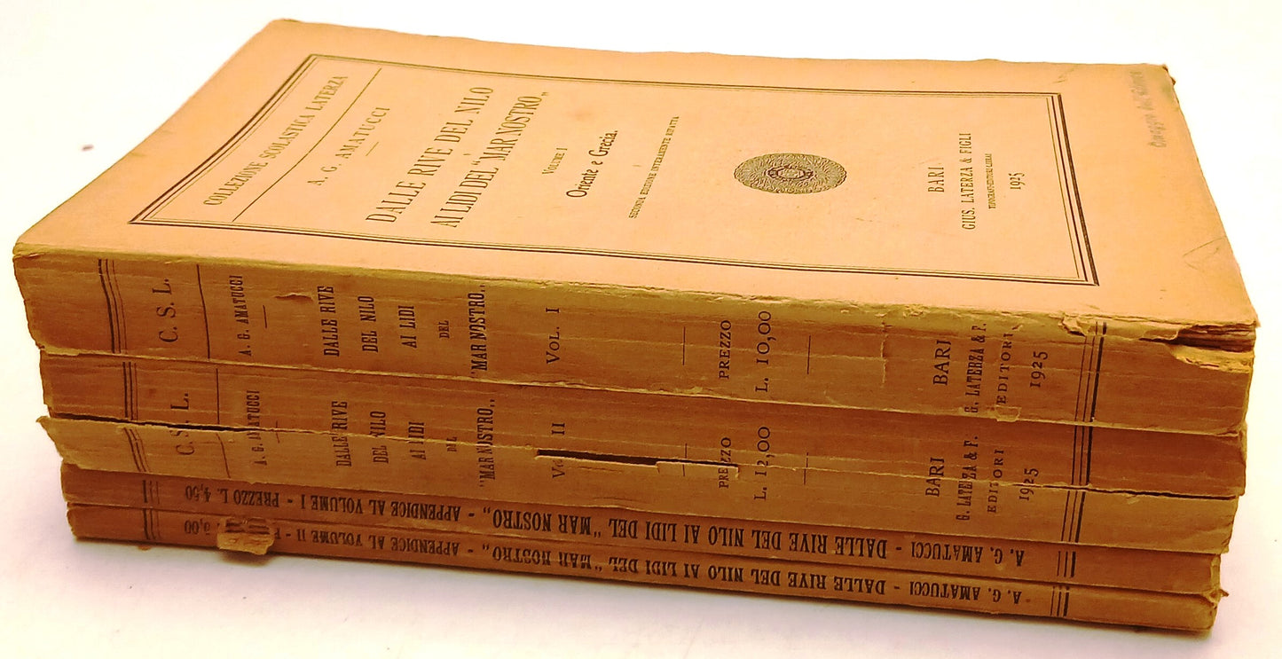 Dalle rive del Nilo ai lidi del Mar Nostro 4 tomi- Amatucci- Laterza 1925-ZFS258