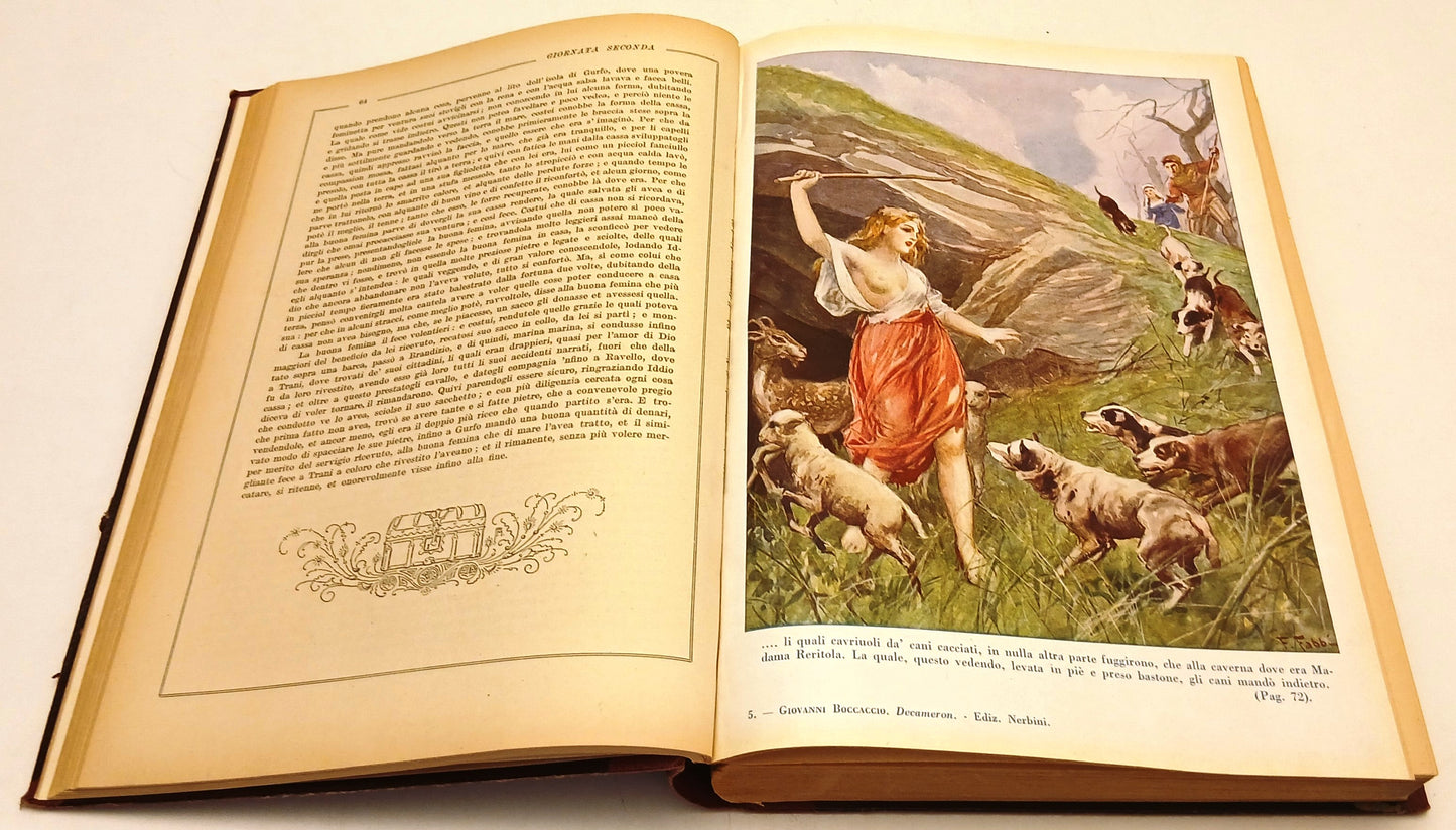 Il Decameron - Giovanni Boccaccio - Nerbini - 1931-IX- tavole illustrate- YFS891