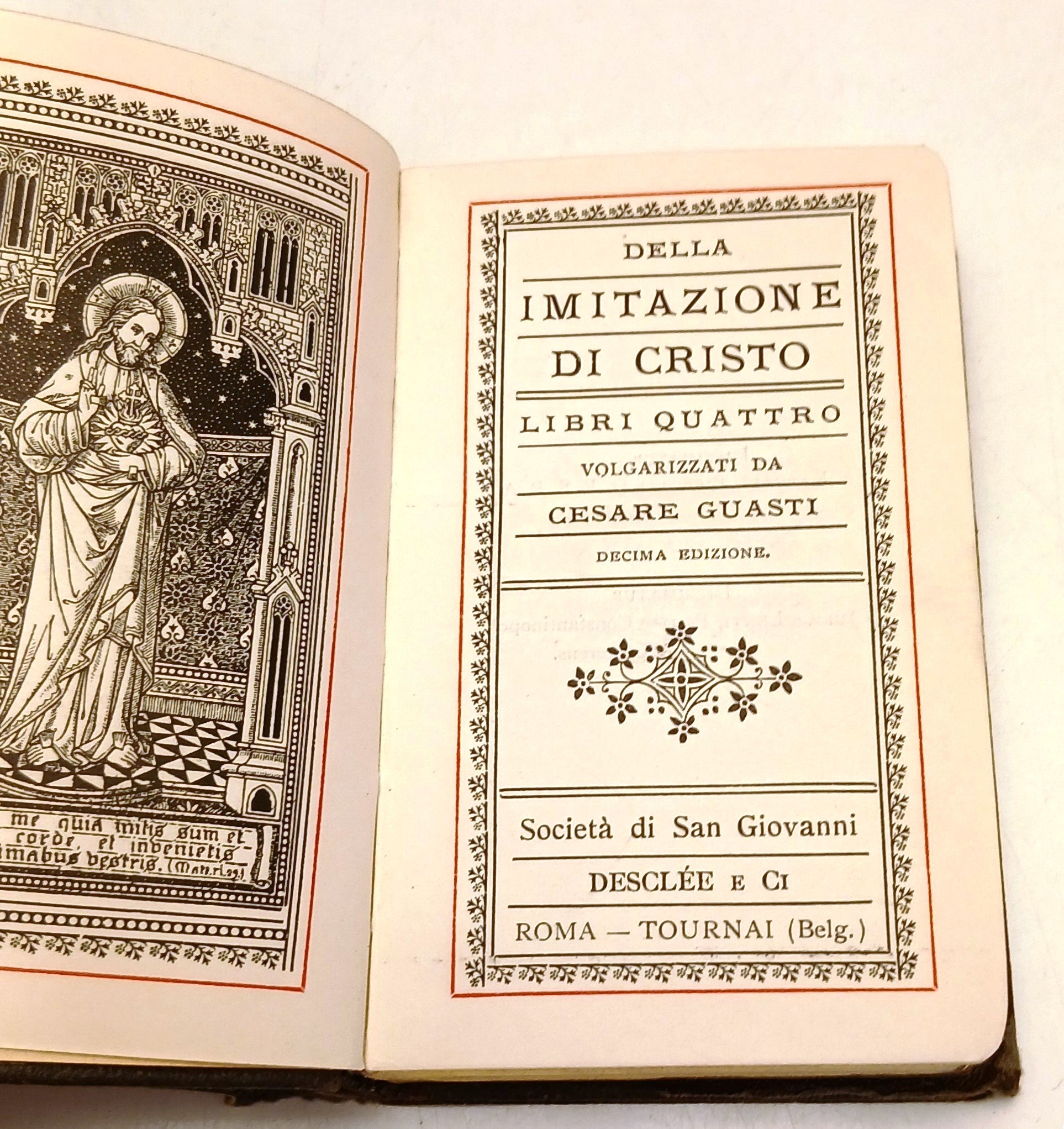 Della imitazione di Cristo libri quattro- Cesare Guasti- Desclee- astuccio- LCH1