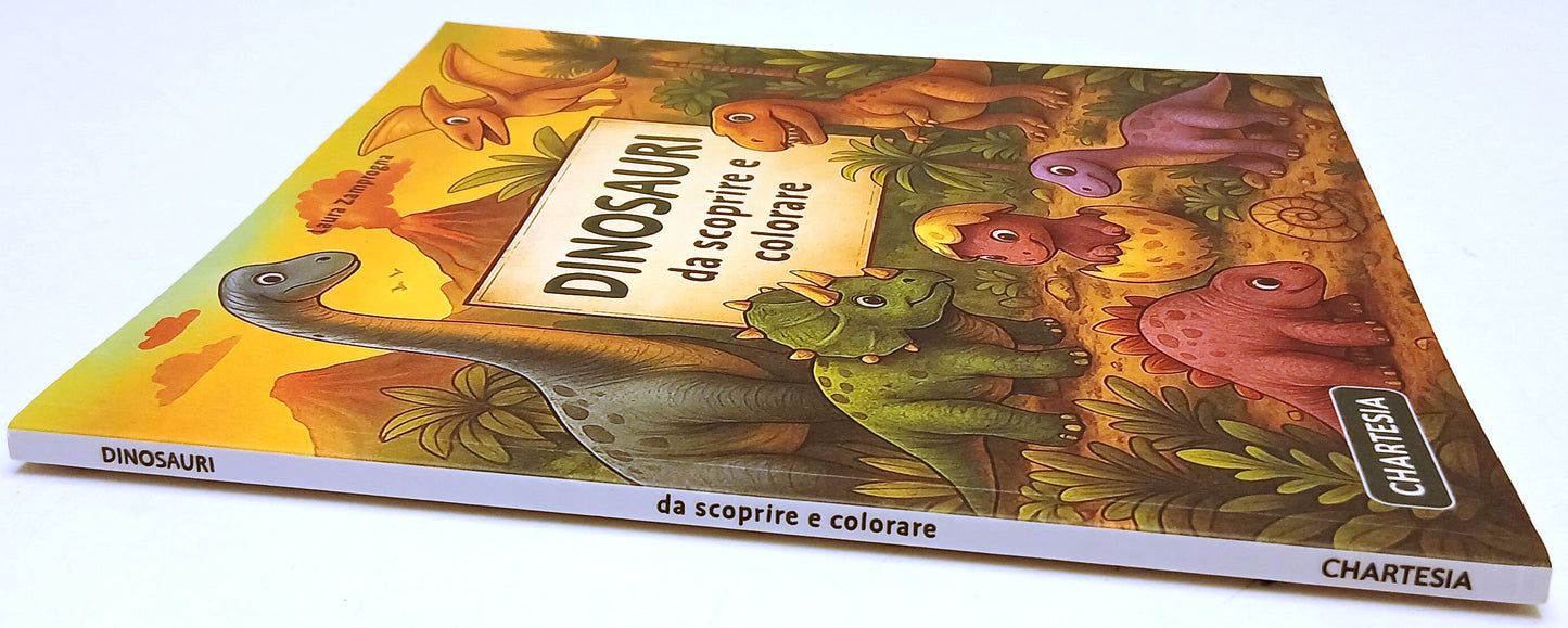 Dinosauri da scoprire e colorare - Chartesia Scopri e colora - 1a ed. - XFS218