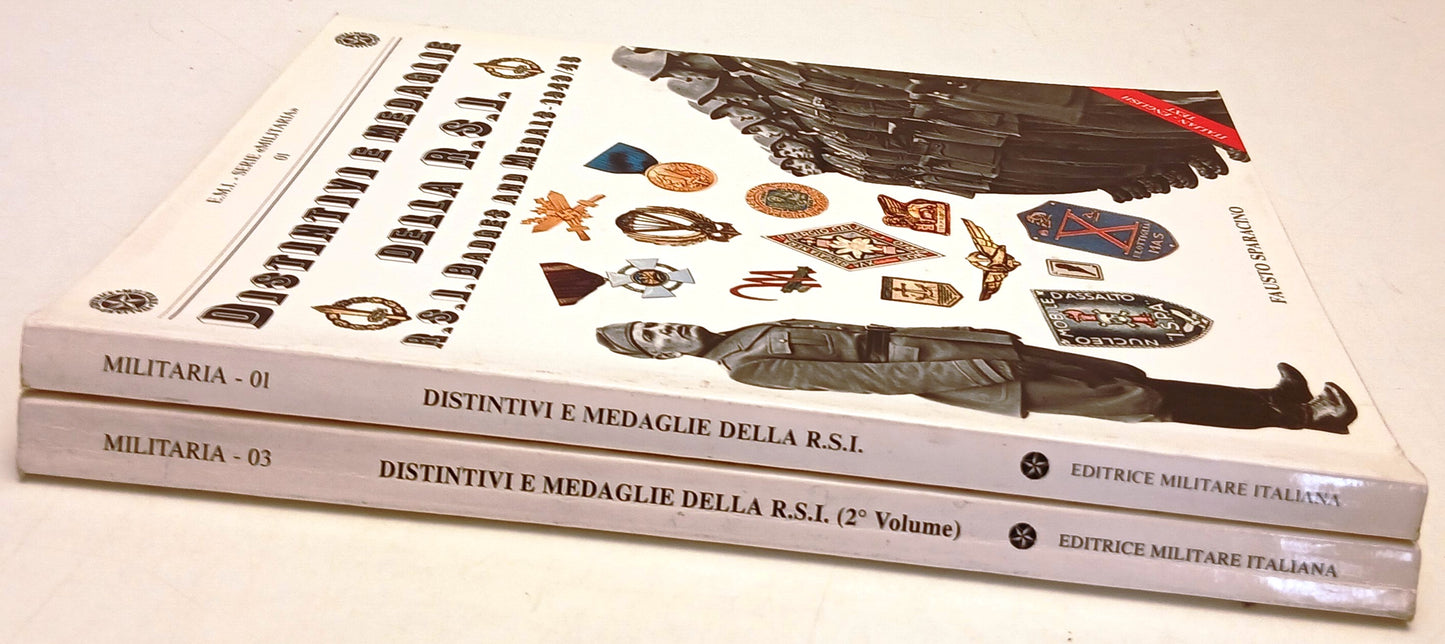 Distintivi e Medaglie della R.S.I. 1943/45 2 volumi - Sparacino - E.M.I.- ZFS217