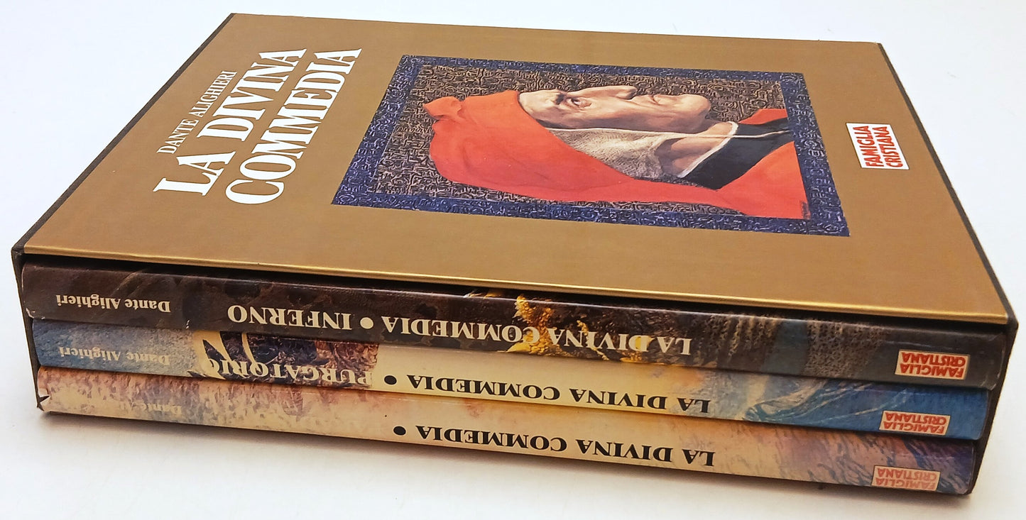 La Divina Commedia 3 volumi- Dante Alighieri- Famiglia Cristiana- cofanetto- ZFS319