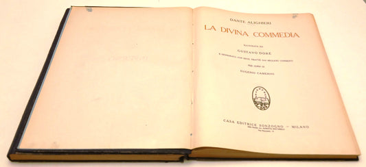 Divina Commedia Inferno Purgatorio - Alighieri - Sonzogno - 1937 - Dore'- YFS800