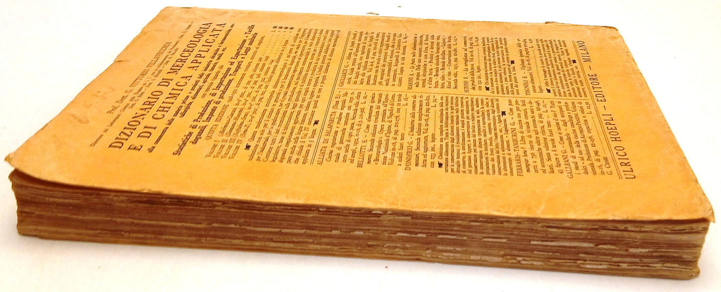 Dizionario pratico degli Alimenti - Ettore Santangelo - Hoepli - 1a ed. - ZFS262