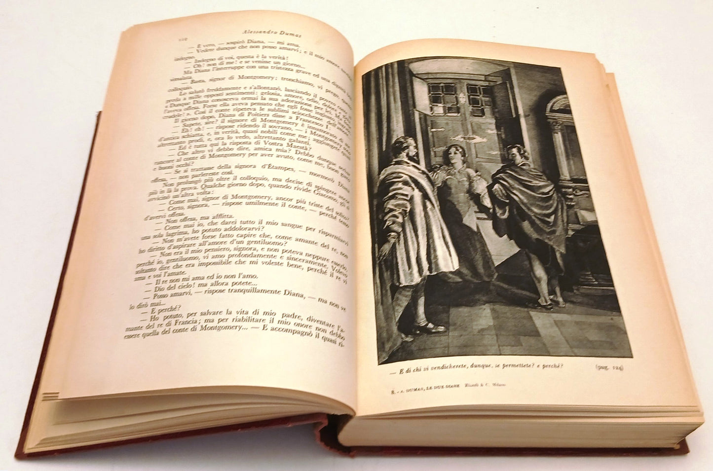 Le due Diane - Dumas - Rizzoli - 1934 - illustrazioni Beppe Ingegnoli - YFS875