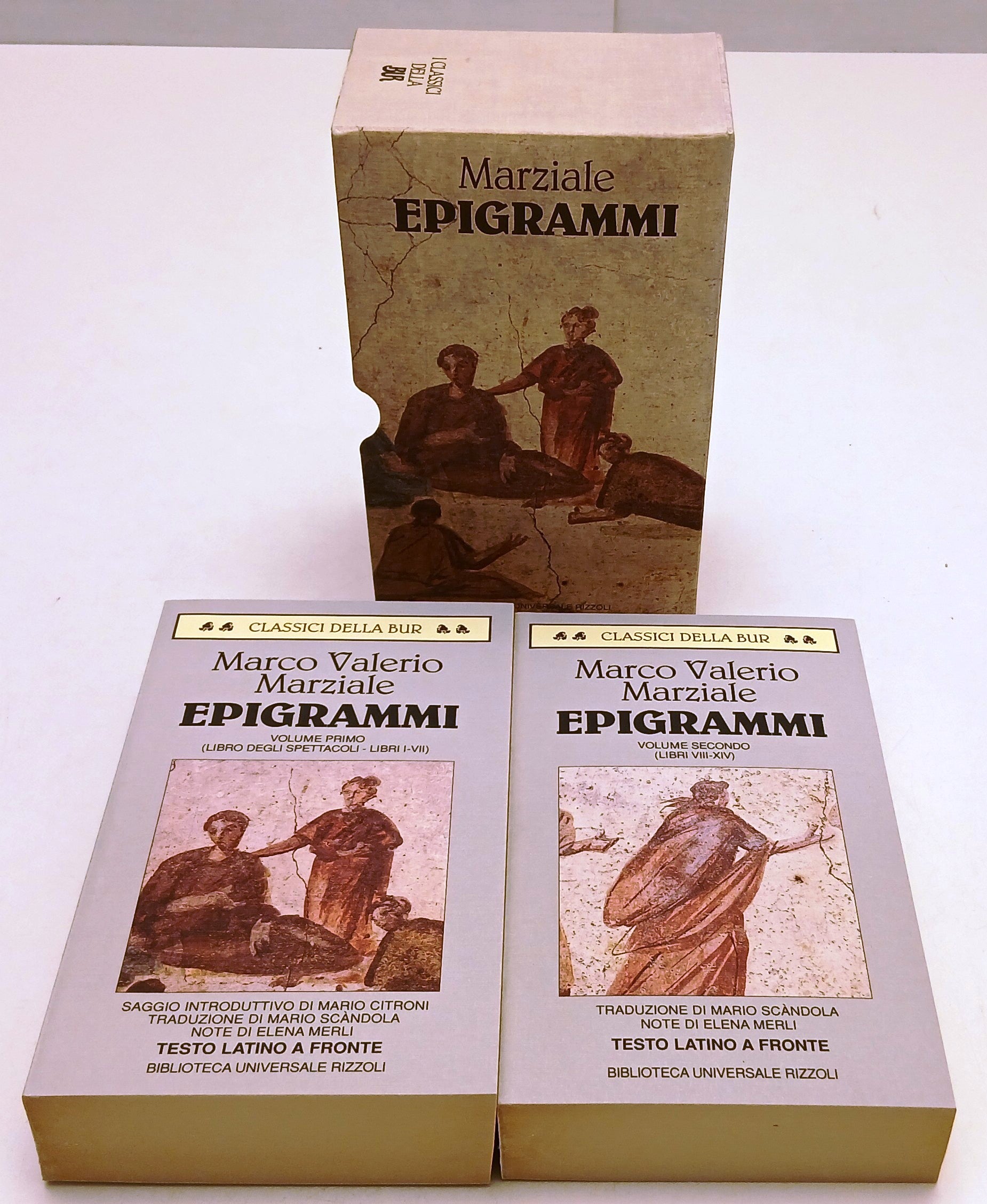 LN- EPIGRAMMI 2 VOLUMI - MARCO VALERIO MARZIALE- RIZZOLI- BUR- 1a ED.- 1996- B- XFS