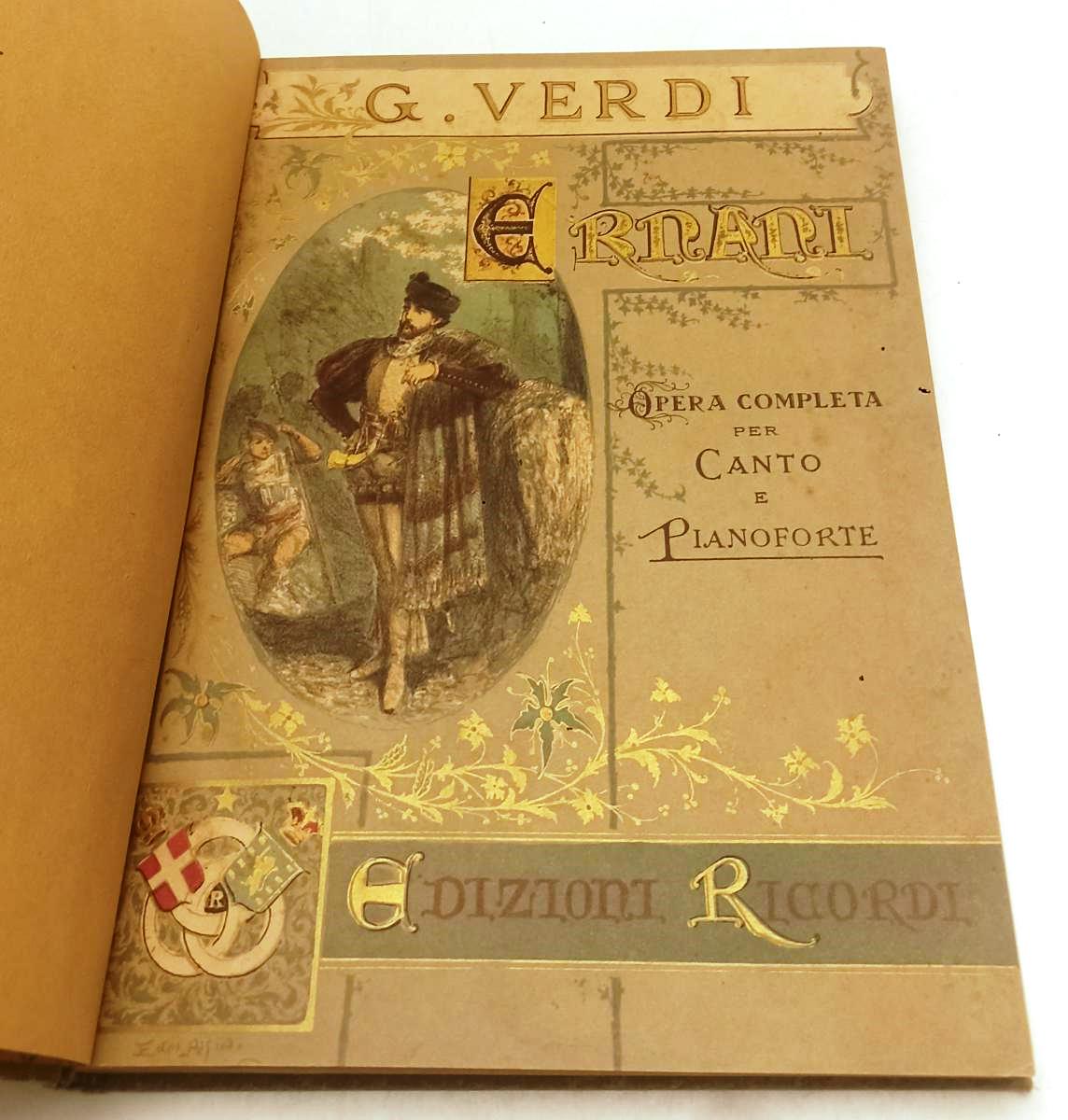 LT- ERNANI OPERA COMPLETA CANTO PIANOFORTE - GIUSEPPE VERDI- RICORDI- C- YFS460