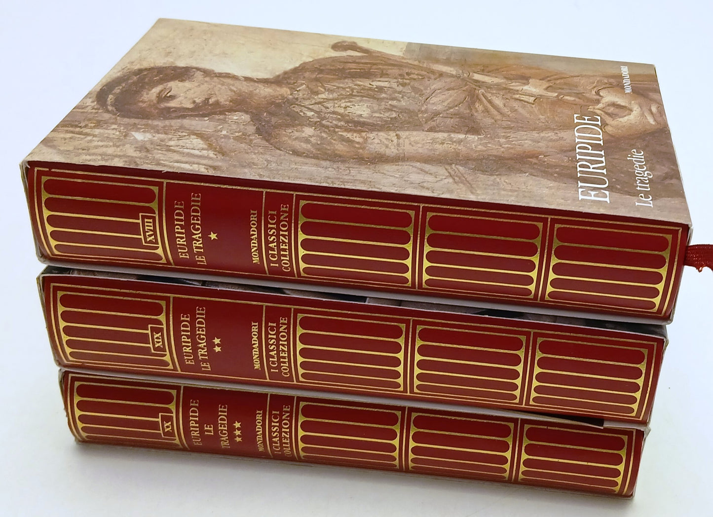 LN- LE TRAGEDIE 3 VOLUMI- EURIPIDE- MONDADORI TV SEC- CLASSICI GRECI LATINI- C-XFS