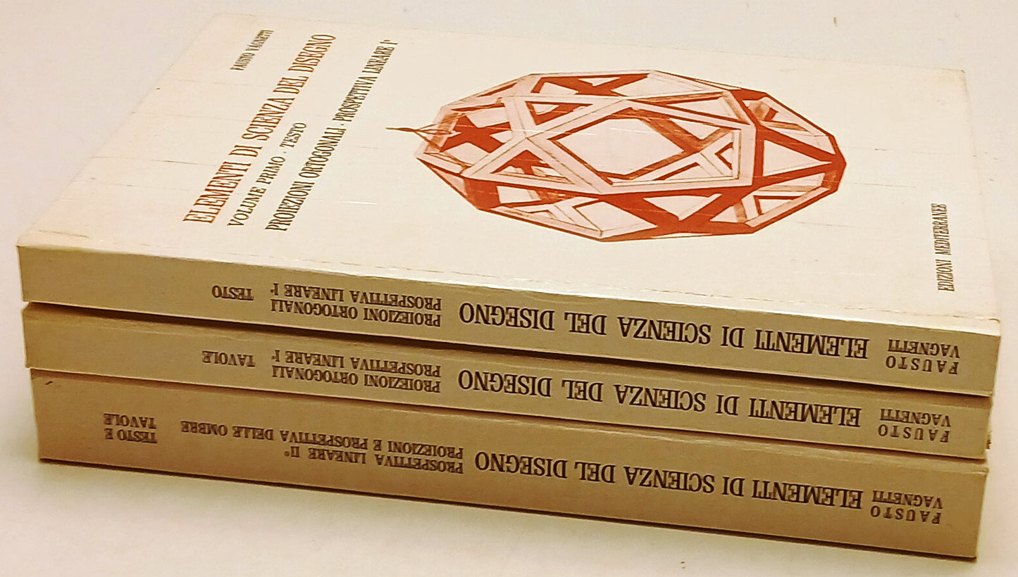 Elementi di scienza del disegno 3 volumi - Fausto Vagnetti- Mediterranee- YFS231