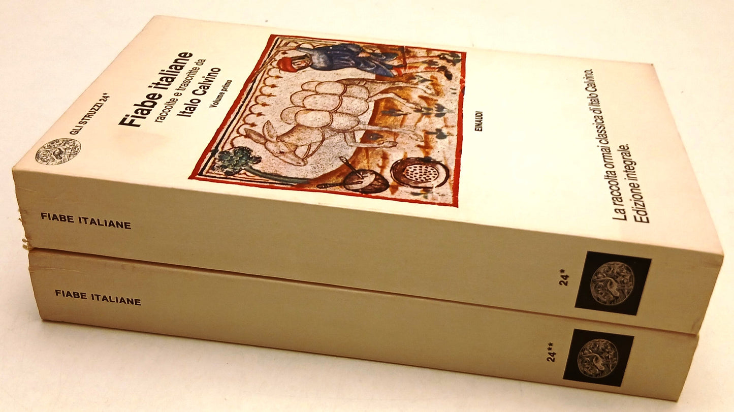 LN- FIABE ITALIANE 2 VOLUMI - ITALO CALVINO- EINAUDI- GLI STRUZZI-- 1971- B- XFS