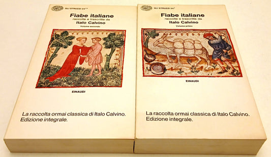LN- FIABE ITALIANE 2 VOLUMI - ITALO CALVINO- EINAUDI- GLI STRUZZI-- 1971- B- XFS